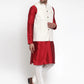 Jompers Men's Solid Dupion Kurta Pajama with Embroidered Nehru Jacket ( JOKPWC M-D 4012Beige )