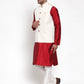 Jompers Men's Solid Dupion Kurta Pajama with Embroidered Nehru Jacket ( JOKPWC M-D 4012Beige )