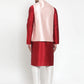 Jompers Men's Solid Dupion Kurta Pajama with Embroidered Nehru Jacket ( JOKPWC M-D 4012Pink )