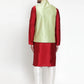 Jompers Men's Solid Dupion Kurta Pajama with Embroidered Nehru Jacket ( JOKPWC M-D 4015Green )