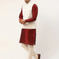 Men's Solid Kurta Pyjama With White Embroidered Nehru Jacket( JOKPWC M-D 4036White )