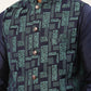 Men's Solid Kurta Pyjama With Blue Woven Design Nehru Jacket( JOKPWC N-D 4037Blue )