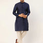Men's Solid Kurta Pyjama With Bronze Woven Design Nehru Jacket( JOKPWC N-D 4037Bronze )