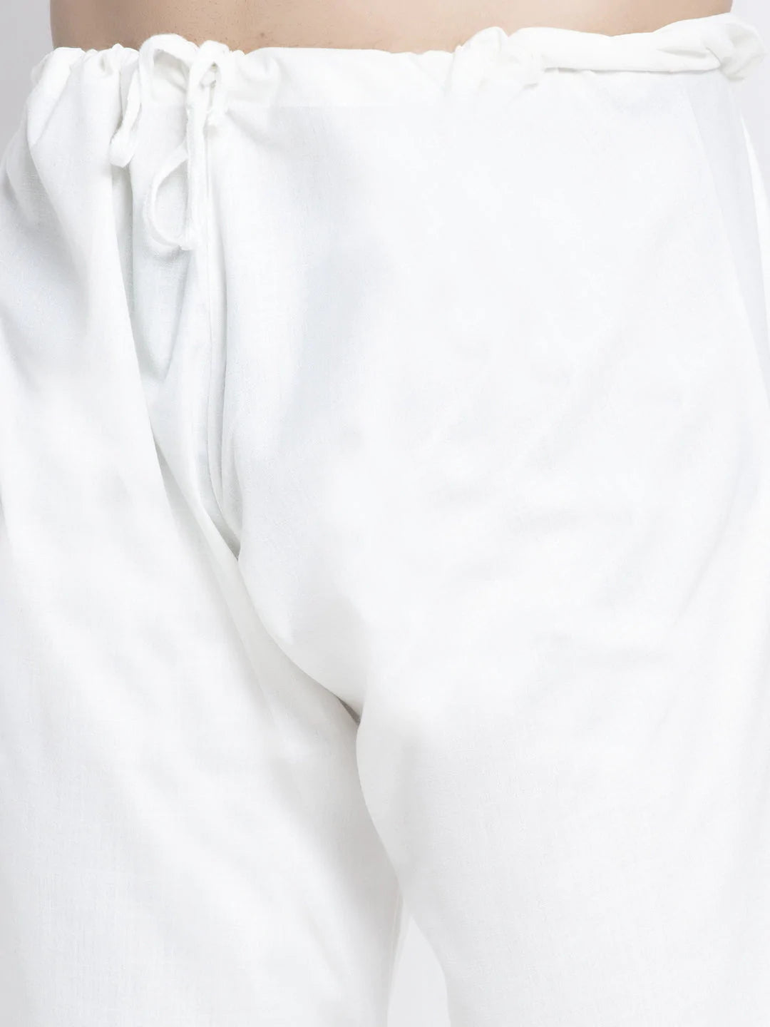 Jompers Men's Solid White Cotton Kurta Payjama with Solid Maroon Waistcoat ( JOKPWC OW-F 4021 Maroon )