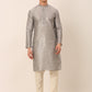 Men's Woven Design Nehru Jacket and Kurta Pyjama Set ( JOKPWC S-D 4045Beige )