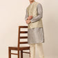 Men's Woven Design Nehru Jacket and Kurta Pyjama Set ( JOKPWC S-D 4045Beige )