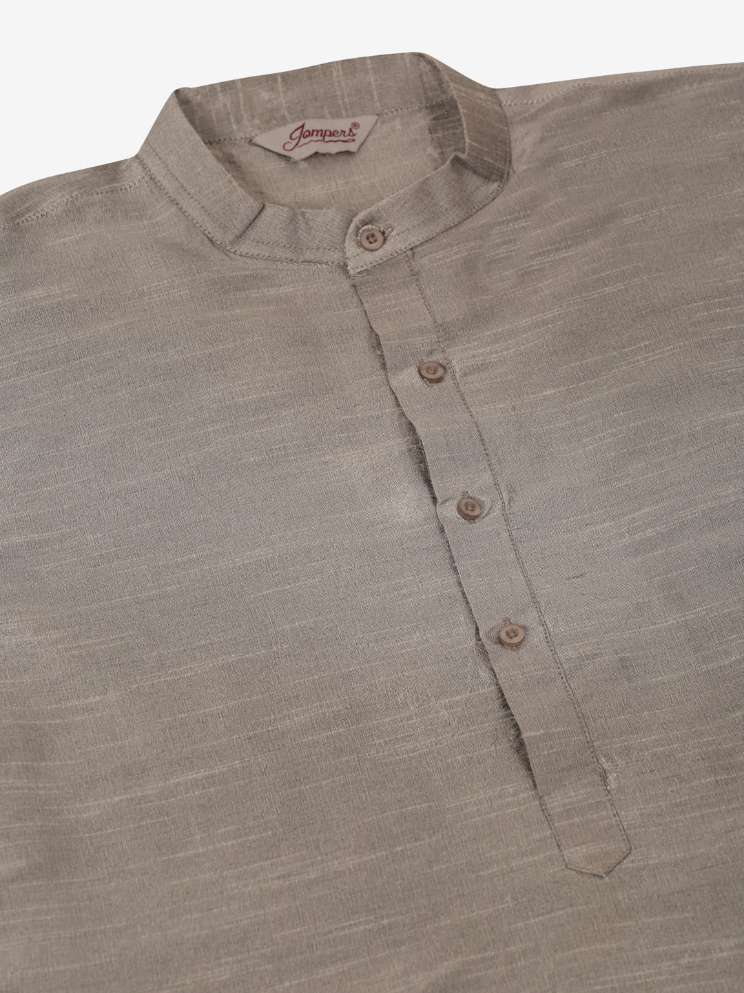 Men's Woven Design Nehru Jacket and Kurta Pyjama Set ( JOKPWC S-D 4045Beige )
