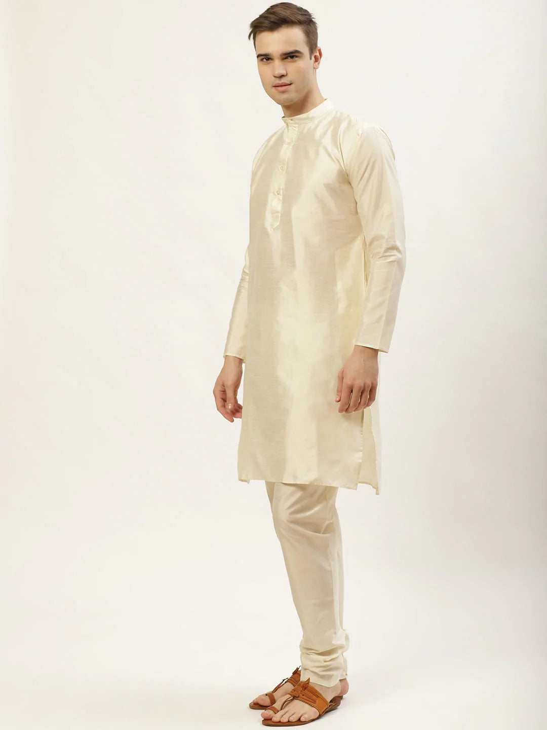 Jompers Men's Embroidered Nehru Jacket & Kurta Pyjama ( JOKPWC W-D 4029Grey )