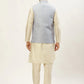 Jompers Men's Embroidered Nehru Jacket & Kurta Pyjama ( JOKPWC W-D 4029Grey )