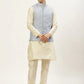 Jompers Men's Embroidered Nehru Jacket & Kurta Pyjama ( JOKPWC W-D 4029Grey )