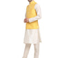 Jompers Men's Embroidered Nehru Jacket & Kurta Pyjama ( JOKPWC W-D 4029Mustard )