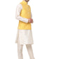 Jompers Men's Embroidered Nehru Jacket & Kurta Pyjama ( JOKPWC W-D 4029Mustard )