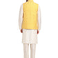 Jompers Men's Embroidered Nehru Jacket & Kurta Pyjama ( JOKPWC W-D 4029Mustard )