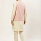 Jompers Men's Embroidered Nehru Jacket & Kurta Pyjama ( JOKPWC W-D 4029Peach )