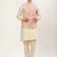 Jompers Men's Embroidered Nehru Jacket & Kurta Pyjama ( JOKPWC W-D 4029Peach )