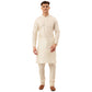Men's Woven Design Nehru Jacket and Kurta Pyjama Set ( JOKPWC W-D 4029Pink )
