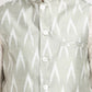 Jompers Men's Ikat Print Nehru Jacket & Kurta Pyjama ( JOKPWC W-D 4030Grey )