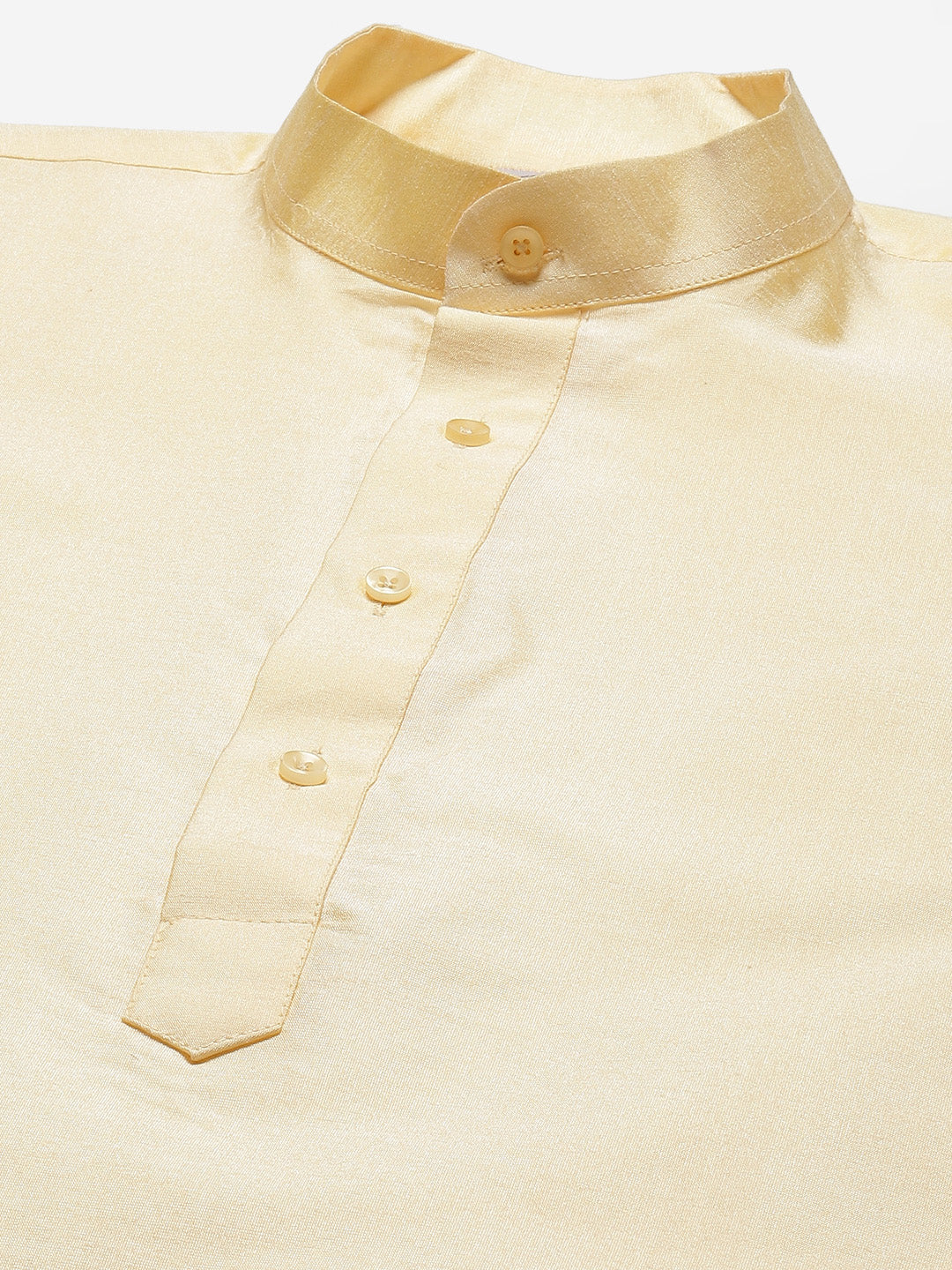 Men's Solid Kurta Pyjama With Floral Mustard Printed Nehru Jacket( JOKPWC G-D 4032Mustard )