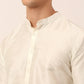 Men's Solid Kurta Pyjama With Golden Floral Embroidered Nehru Jacket( JOKPWC W-D 4042Golden )