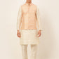 Men's Solid Kurta Pyjama With Nehru Jacket ( JOKPWC W-D 4047Pink )