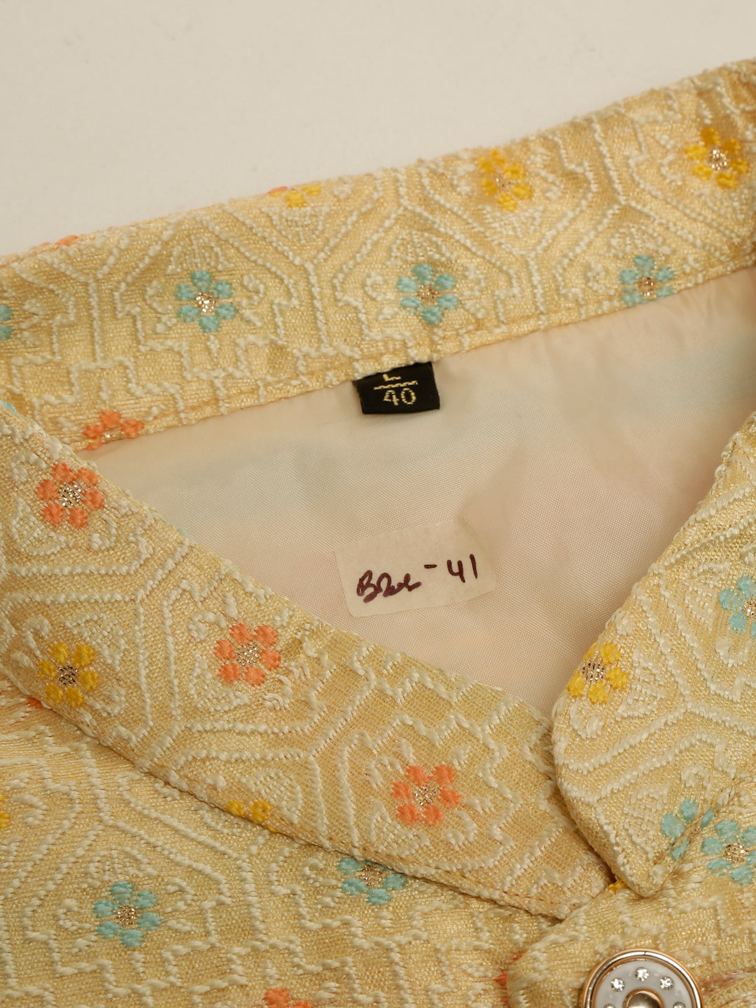 Men's Solid Kurta Pyjama With Nehru Jacket ( JOKPWC W-D 4047Yellow )