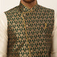 Men's Solid Kurta Pyjama With Nehru Jacket ( JOKPWC W-D 4048Olive )