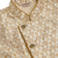 Men's Solid Kurta Pyjama With Nehru Jacket ( JOKPWC W-D 4048Silver )