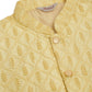 Men's Solid Kurta Pyjama With Nehru Jacket ( JOKPWC W-D 4049Golden )