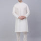 Men's Solid Kurta Pyjama With Woven Design Nehru Jacket ( JOKPWC W-D 4066Beige )