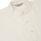 Men White Cotton Blend Kurta with Pyjamas & Orange Embroidered Nehru Jacket( JOKPWC W-F 4041Orange )