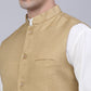 Men's Solid Kurta Pyjama With Nehru Jacket ( JOKPWC W-F 4046Beige )