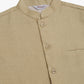 Men's Solid Kurta Pyjama With Nehru Jacket ( JOKPWC W-F 4046Beige )
