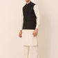 Men's Solid Kurta Pyjama With Nehru Jacket ( JOKPWC W-F 4046Black )