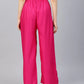 Jompers Women Pink Solid Straight Palazzos ( JOPL 2121 Pink)