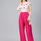 Jompers Women Pink Solid Straight Palazzos ( JOPL 2121 Pink)