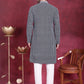 Men's Sequins Embroidered Kurta with Pyjama ( JOKP P 5013 Grey )