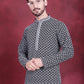 Men's Sequins Embroidered Kurta with Pyjama ( JOKP P 5013 Grey )
