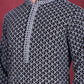Men's Sequins Embroidered Kurta with Pyjama ( JOKP P 5013 Grey )