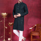Men's Sequins Chikankari Embroidered Kurta with Pyjama ( JOKP 5015 Olive )