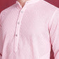 Chikankari Embroidered Kurta with Pyjama ( JOKP 5017 Pink ) [FF] [P-6]