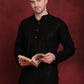 Men's Sequins Chikankari Kurta with Pyjama ( JOKP P 5018Black )