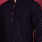 Sequins Chikankari Kurta with Pyjama ( JOKP 5018 Navy )