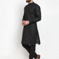 Jompers Men's Solid Dobby Kurta Payjama Set ( JOKP 501 Black D )