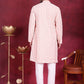 Men's Chikankari Embroidered Kurta Pyjama Set ( JOKP 5020 Pink )