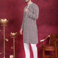 Men's Sequins Embroidered Kurta with Pyjama ( JOKP 5023 Brown )