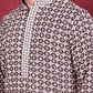 Men's Sequins Embroidered Kurta with Pyjama ( JOKP 5023 Brown )