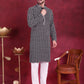 Men's Sequins Embroidered Kurta with Pyjama ( JOKP 5023 Grey )