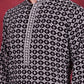 Men's Sequins Embroidered Kurta with Pyjama ( JOKP 5023 Grey )