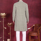 Men's Sequins Embroidered Kurta with Pyjama ( JOKP 5023 Mehndi )