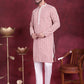 Men's Sequins Embroidered Kurta with Pyjama ( JOKP 5023 Peach )